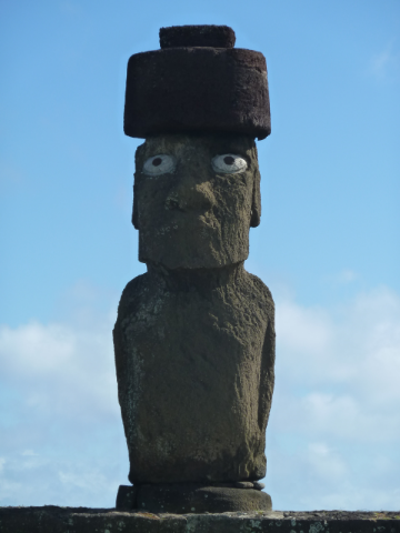 Osterinsel Moai mit Augen