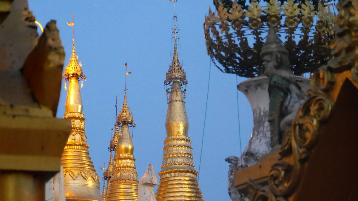 Türmchen der Shwedagon Pagode