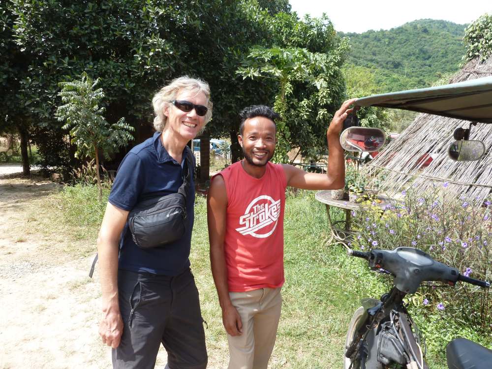 Marcus und der Tuktuk-Fahrer.