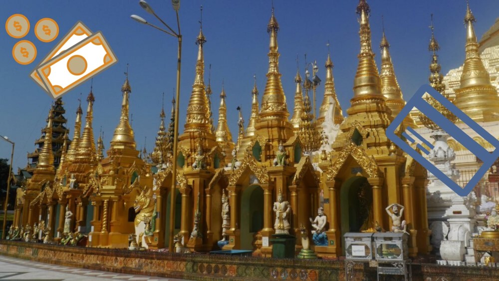 Goldene Pagoden in Myanmar.