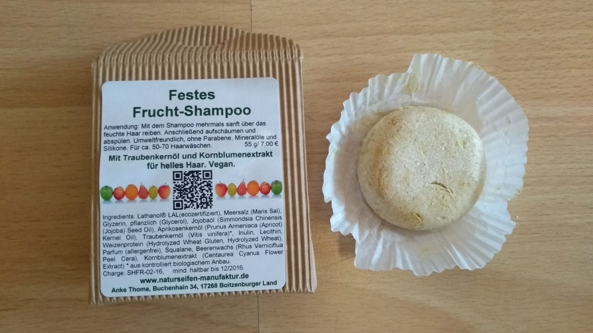 Festes Shampoo für die Reise-Packliste.