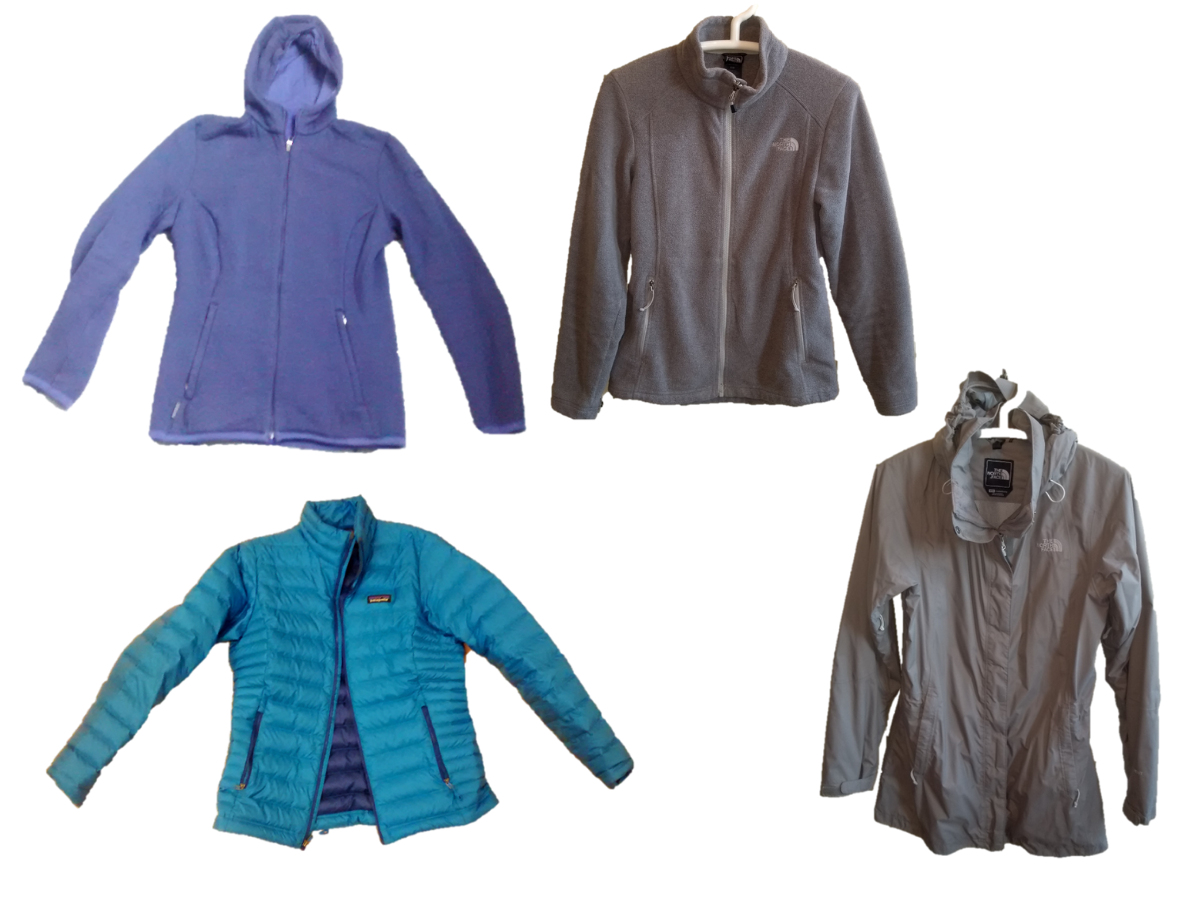 Regenjacke, Kapuzenjacke, Fleecejacke und Daunenjacke