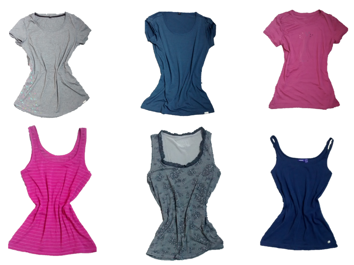 Drei T-Shirts, drei Tops