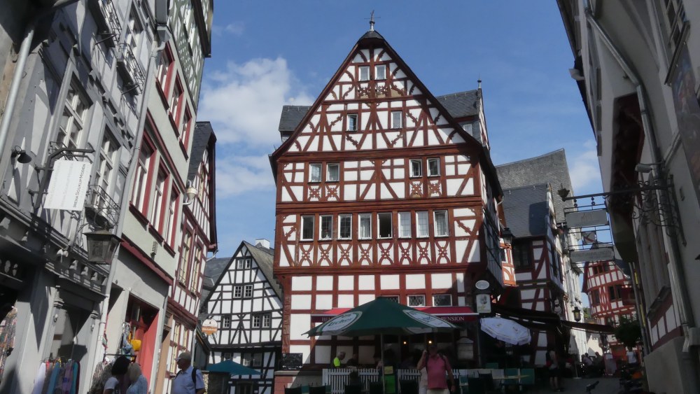 Großes Fachwerkhaus am Fischmarkt in Limburg.