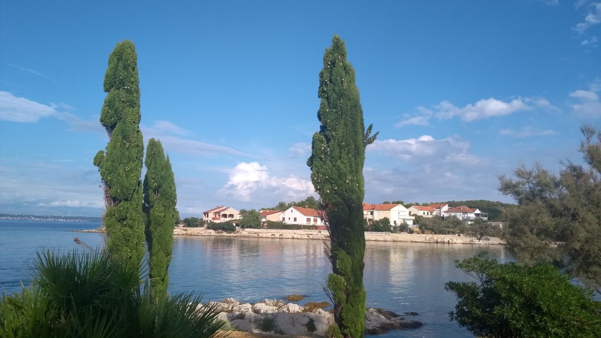 Blick über eine Bucht auf der Insel Ugljan in Kroatien.