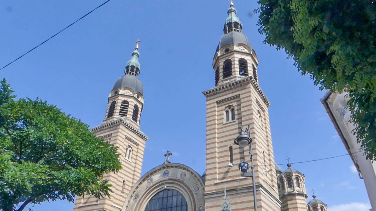 Die beiden Türme der Orthodoxen Kathedrale in Sibiu